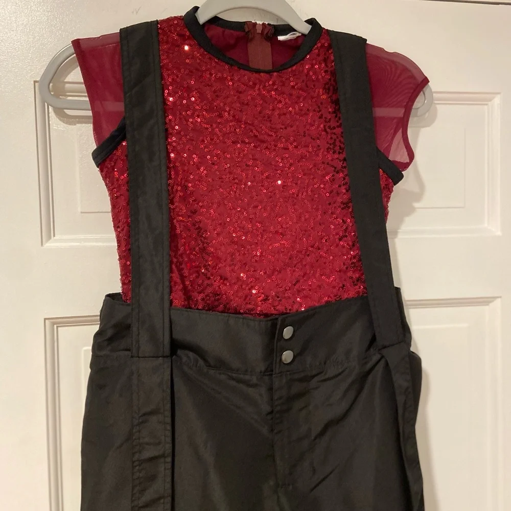 Weissman Black Cherry Style 12400 Dance Costume Child Large – Leotard & Pants